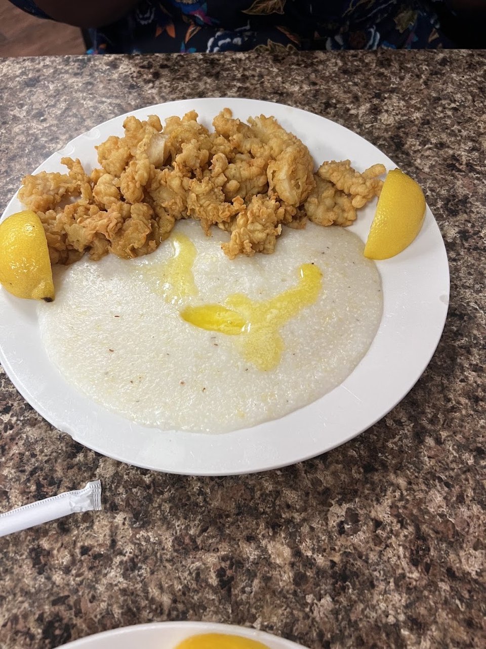 Fried Conch and Grits