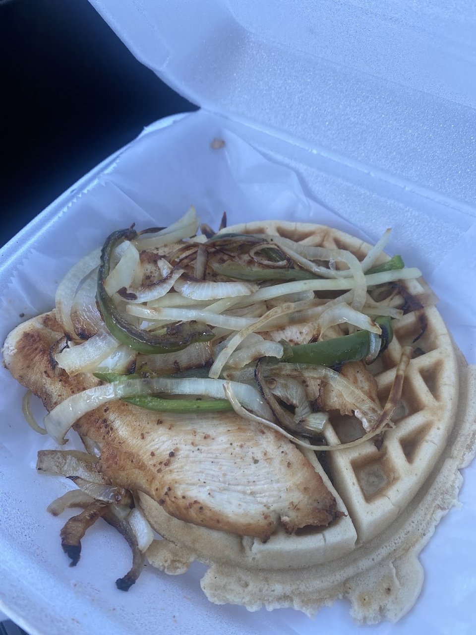 Waffle and Grilled Chicken Breast